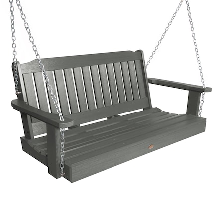 Highwood Usa Lehigh Porch Swing 4ft Outdoor Furniture for Patio, Backyard, Garden AD-PORL2-CGE